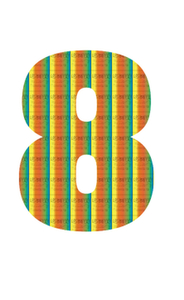 Set Broeknummers Strijkletters Impact Rainbow Regenboog Folie - afb. 2