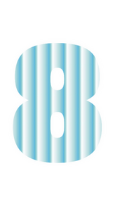 Set Broeknummers Strijkletters Impact Mirror Blauw - afb. 2