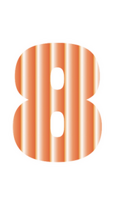 Set Broeknummers Strijkletters Impact Mirror Rood - afb. 2