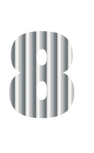 Set Broeknummers Strijkletters Impact Mirror Zilver - afb. 2
