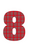 Set Broeknummers Strijkletters Impact Design Ruit Rood - afb. 2