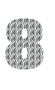 Set Broeknummers Strijkletters Impact Design Zebra - afb. 2