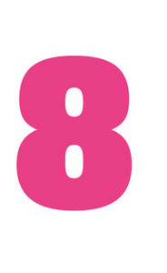 Set Broeknummers Strijkletters Impact Polyester Ondergrond Neon Roze - afb. 2