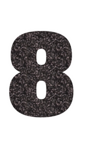 Set Broeknummers Strijkletters Impact Glitter Black Glitter 458 - afb. 2