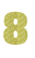 Set Broeknummers Strijkletters Impact Glitter Coronado Gold - afb. 2