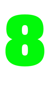Set Broeknummers Strijkletters Impact Glow in the Dark Groen - afb. 2