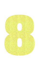Set Broeknummers Strijkletters Impact Glitter Neon geel Glitter - afb. 2