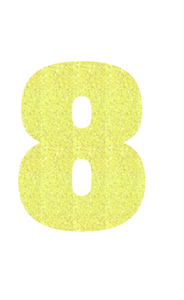 Set Broeknummers Strijkletters Impact Glitter Neon geel Glitter - afb. 2