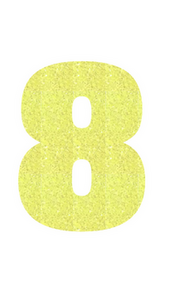 Set Broeknummers Strijkletters Impact Glitter Neon Yellow Glitter 446 - afb. 2
