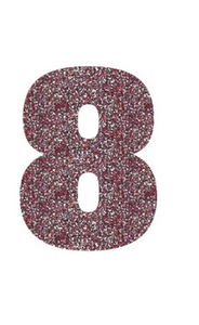 Set Broeknummers Strijkletters Impact Glitter Rose Gold Glitter 486 - afb. 2