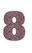 Set Broeknummers Strijkletters Impact Glitter Rose Gold Glitter 486 - afb. 2