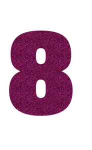 Set Broeknummers Strijkletters Impact Glitter Hot Pink Glitter 432 - afb. 2