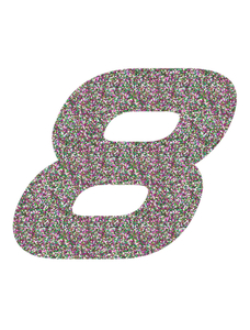 Set Broeknummers Strijkletters Pep Glitter Regenboog Multicolor 453 - afb. 2