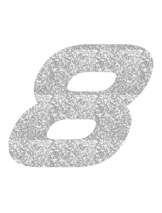 Set Broeknummers Strijkletters Pep Glitter Silver 450 - afb. 2