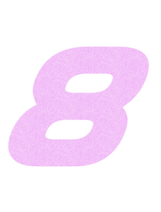 Set Broeknummers Strijkletters Pep Glitter Neon Purple 480 - afb. 2