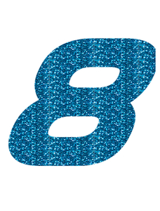 Set Broeknummers Strijkletters Pep Glitter Blue - afb. 2