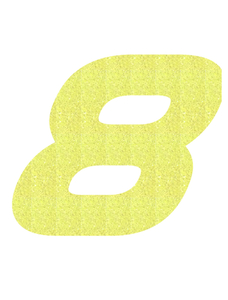 Set Broeknummers Strijkletters Pep Glitter Neon Yellow Glitter 446 - afb. 2