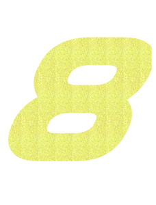 Set Broeknummers Strijkletters Pep Glitter Neon geel Glitter - afb. 2
