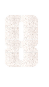 Set Broeknummers Strijkletters Pum Glitter White Glitter 444 - afb. 2
