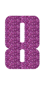 Set Broeknummers Strijkletters Pum Glitter Lavender - afb. 2