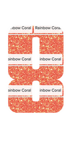 Set Broeknummers Strijkletters Pum Glitter Rainbow Coral Glitter ST - afb. 2