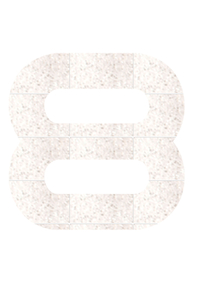 Set Broeknummers Strijkletters Quant Glitter White Glitter 444 - afb. 2