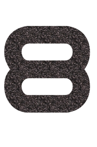 Set Broeknummers Strijkletters Quant Glitter Black Glitter 458 - afb. 2