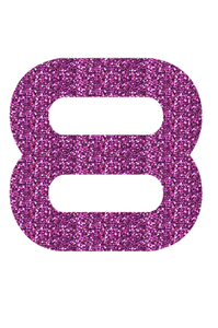 Set Broeknummers Strijkletters Quant Glitter Lavender 428 - afb. 2