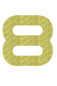 Set Broeknummers Strijkletters Quant Glitter Coronado Gold - afb. 2