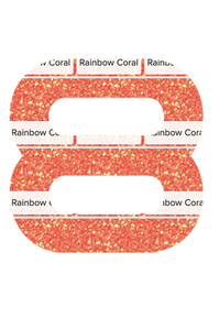 Set Broeknummers Strijkletters Quant Glitter Rainbow Coral Glitter ST - afb. 2