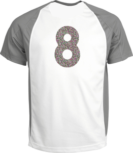 Set Rugnummers Strijkletters Alba Glitter Regenboog Multicolor 453 - afb. 1