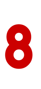 Set Rugnummers Strijkletters Alba Metallics Rood Metallic - afb. 2