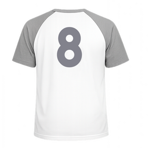 Set Rugnummers Strijkletters Alba Polyester Ondergrond Grijs - afb. 1