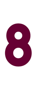 Set Rugnummers Strijkletters Alba Flex Burgundy - afb. 2