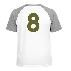 Set Rugnummers Strijkletters Alba Flock Khaki Groen - afb. 1