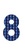 Set Rugnummers Strijkletters Alba Holografische Blauw - afb. 2