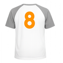 Set Rugnummers Strijkletters Alba Flex Neon Oranje
