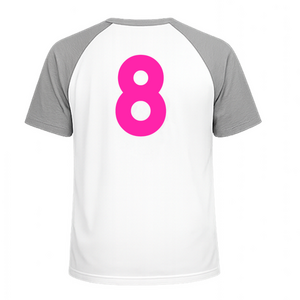 Set Rugnummers Strijkletters Alba Reflecterend Roze - afb. 1