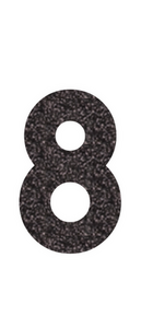 Set Rugnummers Strijkletters Alba Glitter Black Glitter 458 - afb. 2