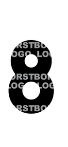 Set Rugnummers Strijkletters Alba Flex BORSTLOGO - afb. 2