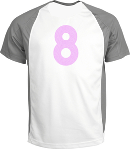 Set Rugnummers Strijkletters Alba Glitter Neon Purple 480 - afb. 1