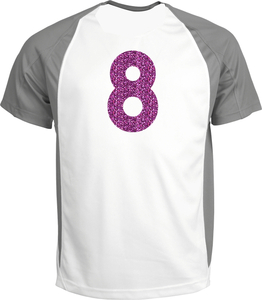 Set Rugnummers Strijkletters Alba Glitter Lavender 428 - afb. 1