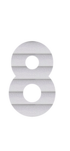 Set Rugnummers Strijkletters Alba Glitter Rainbow White 488 - afb. 2