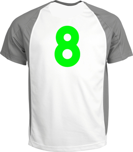 Set Rugnummers Strijkletters Alba Glow in the Dark Groen - afb. 1