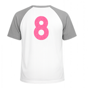 Set Rugnummers Strijkletters Alba Glitter Neon Pink Glitter 448 - afb. 1