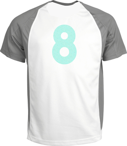 Set Rugnummers Strijkletters Alba Glitter Neon Bleu Glitter 480 - afb. 1