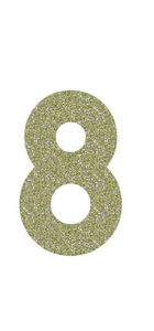 Set Rugnummers Strijkletters Alba Glitter Champagne Glitter 490 - afb. 2