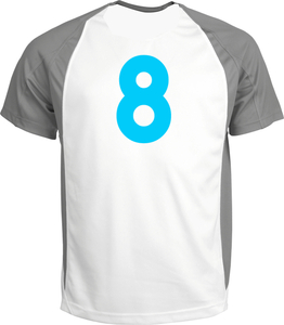 Set Rugnummers Strijkletters Alba Glow in the Dark Blauw - afb. 1