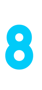 Set Rugnummers Strijkletters Alba Glow in the Dark Blauw - afb. 2