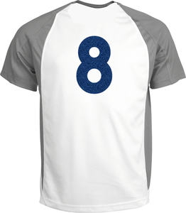 Set Rugnummers Strijkletters Alba Glitter Navy Blue Glitter 423 - afb. 1